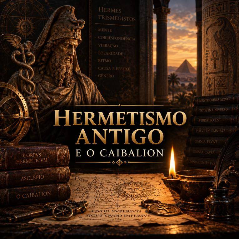 Arte do minicurso Hermetismo Antigo e o Caibalion